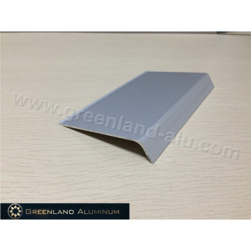 Borde de teja de plata en perfil de aluminio